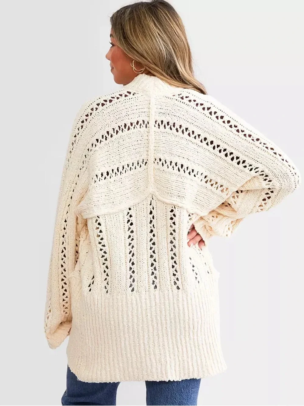 NWT FREE PEOPLE Cable Cardigan Sweater!